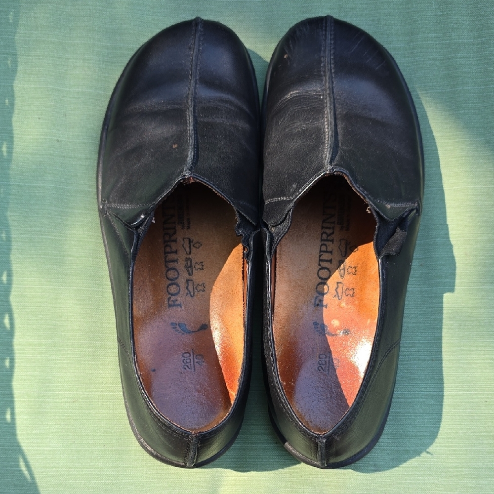 Birkenstock Black Leather Flats